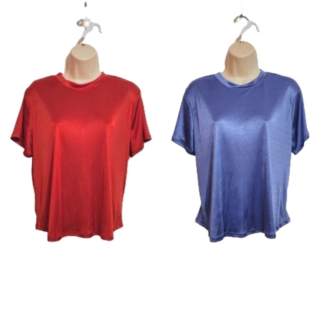 Bar III Short Sleeve Tee Bundle Red Blue Size Small